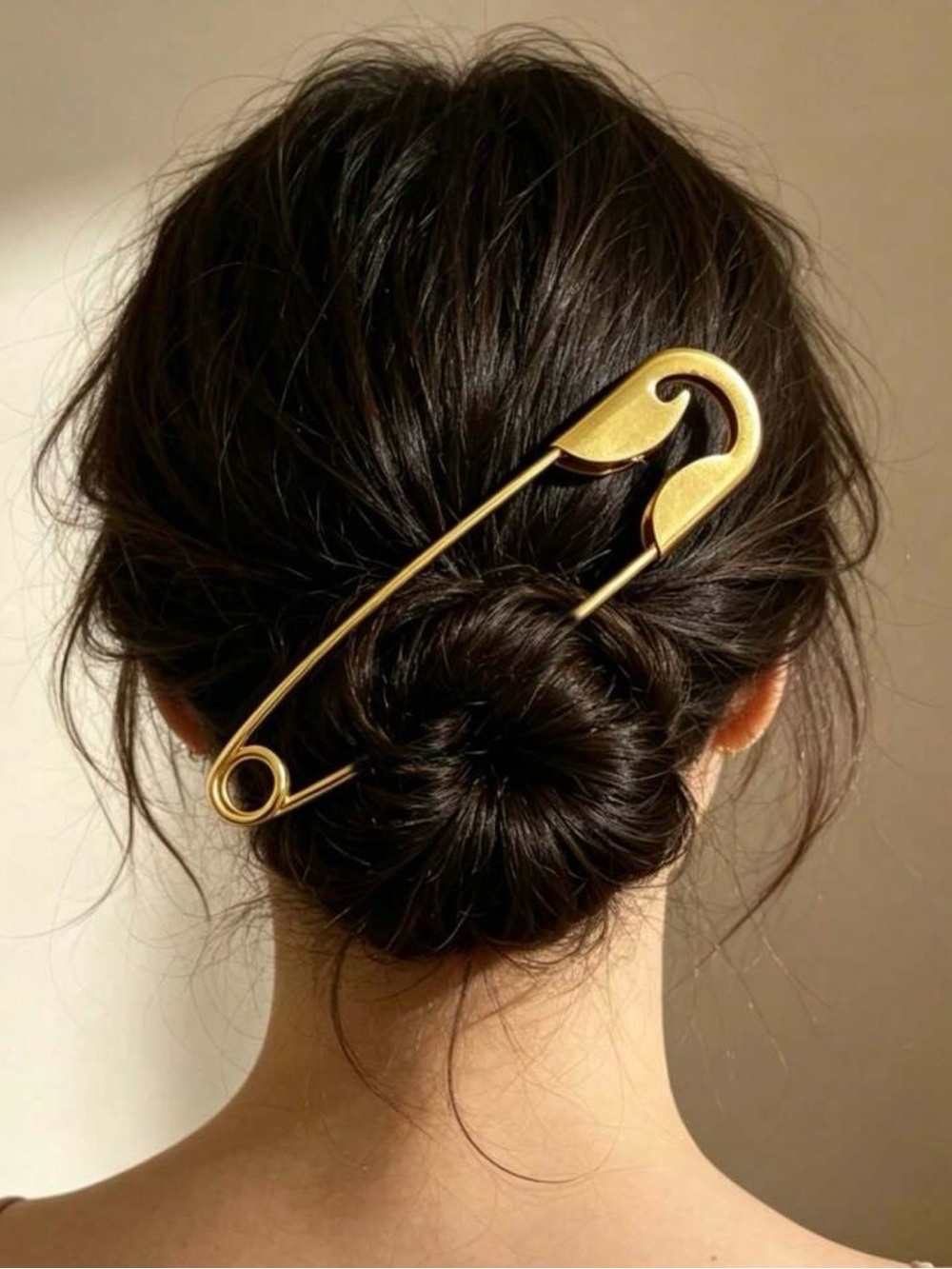 Chose 1 Large Fashion Safety Pin Hair Pin - Black, Silver,Red, Gold - Picture 2 of 7